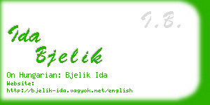 ida bjelik business card